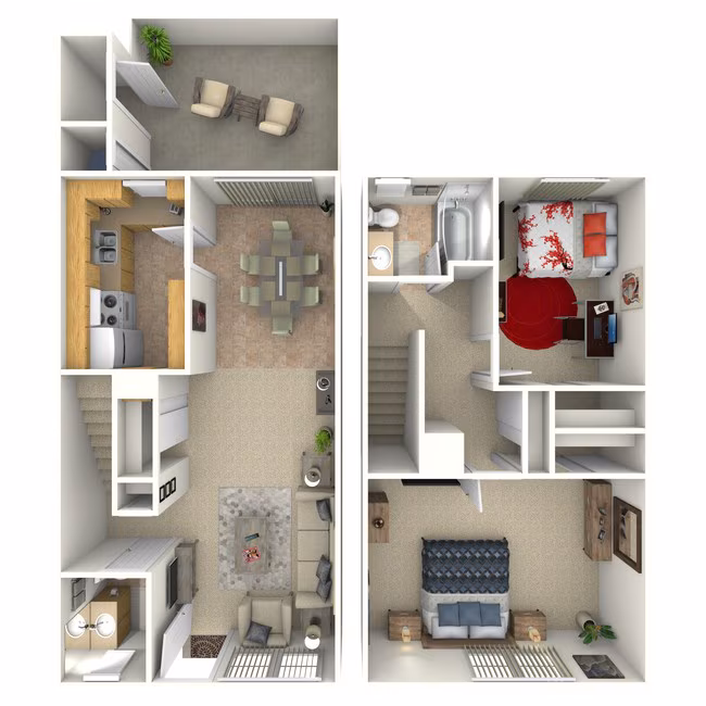 Unit 345G 307A floor plan